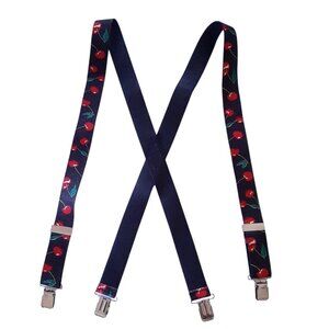 Cherry Print Suspenders Braces